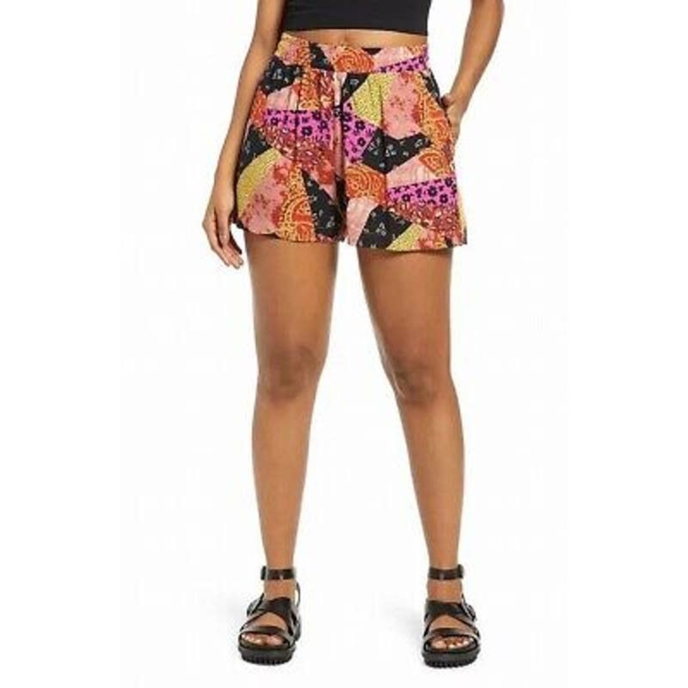 Nordstrom BP Shorts Women Medium Patchwork Casual Comfort Bohemian Steampunk NEW